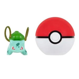 Jazwares - Clip N Go Games: Nintendo - Pokemon - Bulbasaur & Poke Ball (95057)