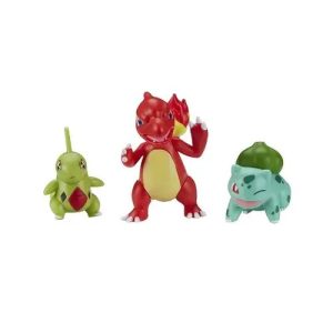 Jazwares - Battle Figure Multipack Games: Nintedno - Pokemon - Larvitar, Charmeleon & Bulbasaur 3-Pack (95155)