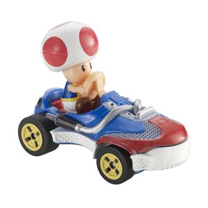 Mattel Hot Wheels Mario Kart Collection of 1:64 Scale Die-Cast Replica Vehicles, Toy Collectibles