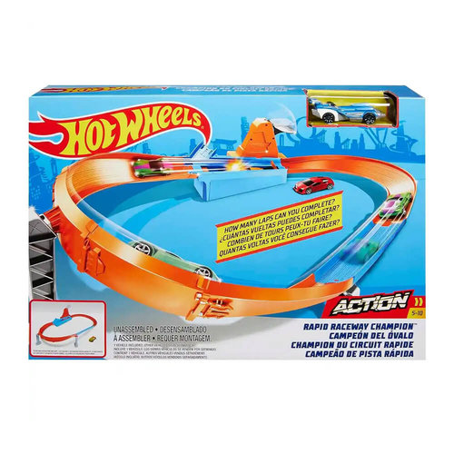 Mattel Hot Wheels Rapid Raceway Champion Action Speed Boost Oval Track - Image 2