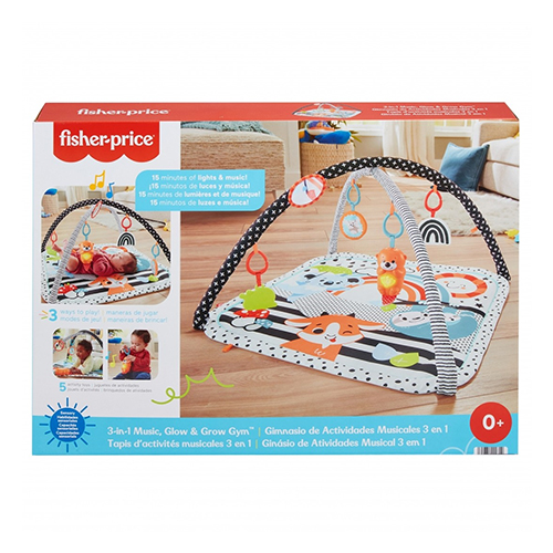 Mattel Fisher-Price 3-In-1 Music Glow And Grow Gym Infant Playmat With Lights & Removable Toys - Image 2