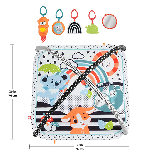 Mattel Fisher-Price 3-In-1 Music Glow And Grow Gym Infant Playmat With Lights & Removable Toys - Image 4
