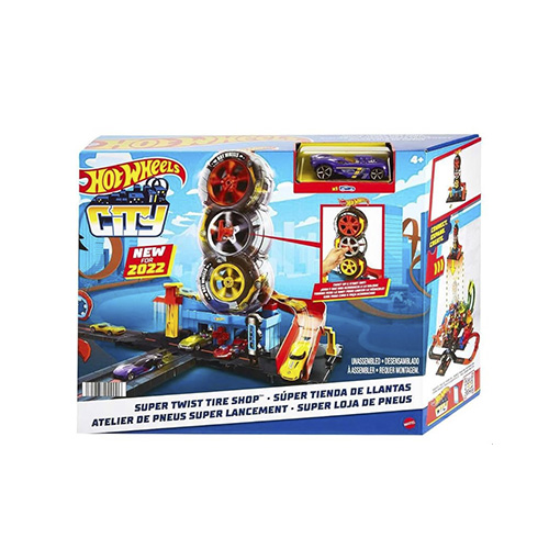 Mattel Hot Wheels City Super Twist Tire Shop Playset, Gift For Kids 4 To 8 Years Old - Image 2