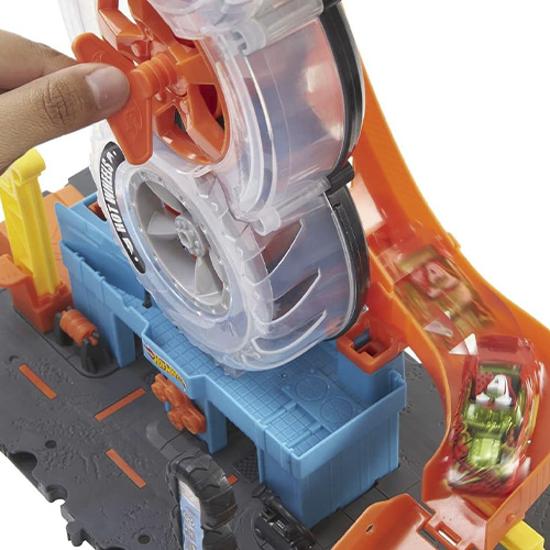 Mattel Hot Wheels City Super Twist Tire Shop Playset, Gift For Kids 4 To 8 Years Old - Image 4