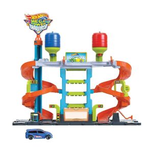Mattel Hot Wheels City MEGA Car Wash With 1 Color Shifters Car, Toy For Kids