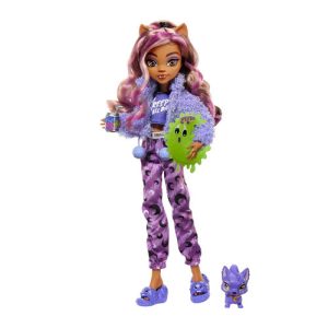Mattel - Monster High Toys: Clawdeen Wolf Doll & Sleepover Accessories, Creepover Party