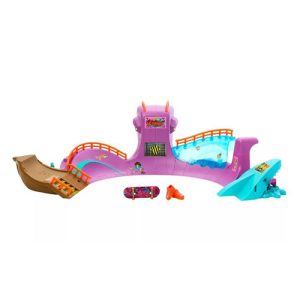 Mattel - Hot Wheels Toys: Skate Octopark Playset, With Exclusive Fingerboard And Skate Shoes