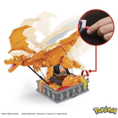 Mattel - MEGA Toys: Pokemon - Charizard Building Kit With Motion (1664 Pieces) For Collectors - Image 4