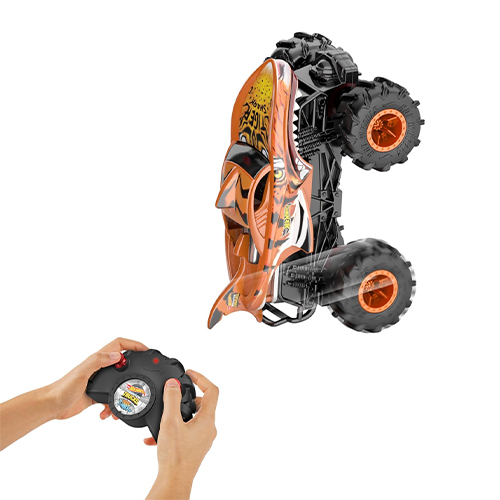Mattel Hot Wheels RC Monster Trucks HW Tiger Shark RC in 1:24 Scale, Remote-Control Toy Truck - Image 4