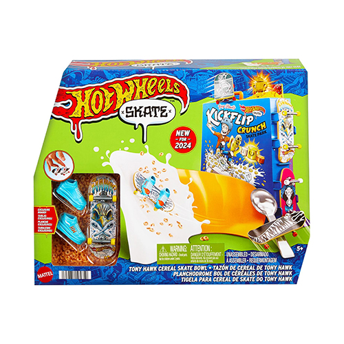 Mattel - Hot Wheels Toys: Skate Tony Hawk Cereal Skate Bowl Fingerboard Set With 1 Exclusive Board & Pair of Skate Shoes - Image 2