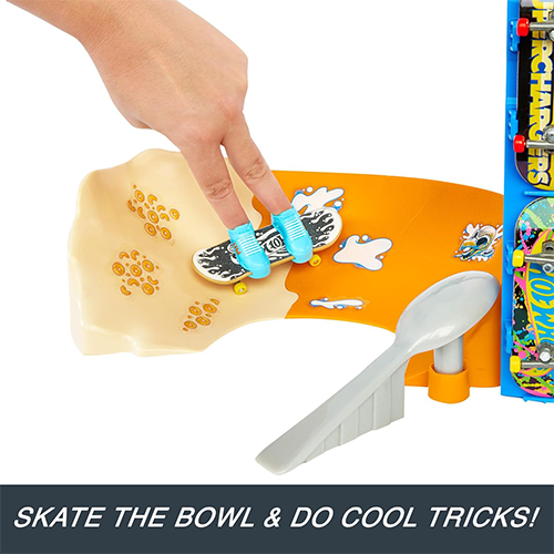 Mattel - Hot Wheels Toys: Skate Tony Hawk Cereal Skate Bowl Fingerboard Set With 1 Exclusive Board & Pair of Skate Shoes - Image 3