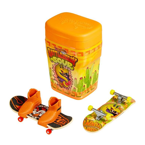Mattel - Hot Wheels Toys: Skate Flavor Container With 2 Fingerboards & Skate Shoes in Case Rattleberry Sour Gum - Image 3