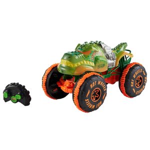 Mattel Hot Wheels Monster Trucks RC Rageasaur, Battery-Powered Remote-Control Toy Truck in 1:15 Scale