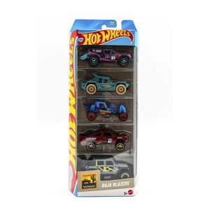 Mattel Hot Wheels Baja Blazers 5-Pack (Bull Whip, '87 Dodge D100, Ford Bronco R, Mountain Mauler, '17 Jeep & Wangler)