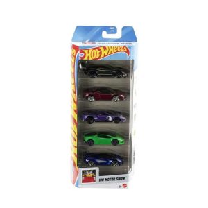 Mattel Hot Wheels HW Motor Show 5-Pack (Aston Martin Vulcan, Ferrari Sf90, '17 Ford GT, Lamborghini Huracan LP 610-4 & Lotus Evija) (JBJ89)