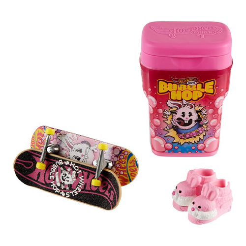 Mattel - Hot Wheels Toys: Skate Flavor Container With 2 Fingerboards & Skate Shoes in Case Cotton Candy Gum - Image 3