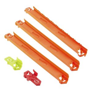 Mattel Hot Wheels Track Creator Straight Track Set, Approx. 1 Meter Track Quick-Connect System and 2 Adapters