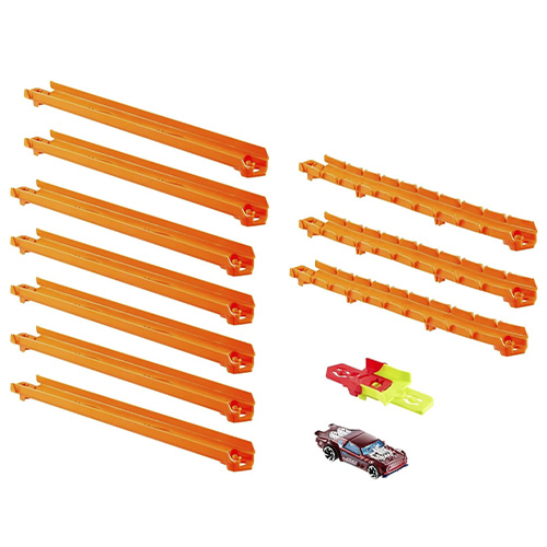 Hot Wheels Track Creator Car & Track Pack With 1:64 Scale Toy Vehicle, 10 Feet Of Speed Snap Track - Image 3