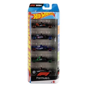 Mattel Hot Wheels 5-Pack Race Team, Set Of 5 Formula 1-Themed 1:64 Scale Die-Cast Toy Cars