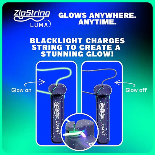 ZipString Luma Device 5 Different Strings Included & 3 Levels of Difficulty Glows In the Dark (Try Me Box) - Image 4