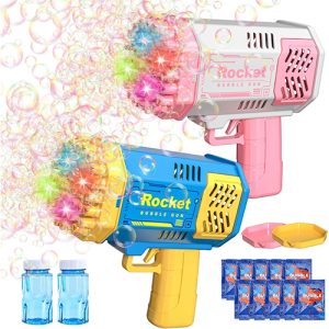 Mini Style B/O 40 Hole Space Bubble Gun  (2 Color Mixed)