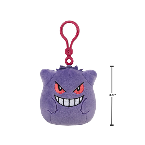 Jazwares Squishmallows - Clip-On Games: Nintendo - Pokemon - Genger (3.5 Inch) (SQPK00445) - Image 2