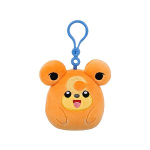 Jazwares Squishmallows - Clip-On Games: Nintendo - Pokemon - Teddiursa (3.5 Inch) (SQPK00445)