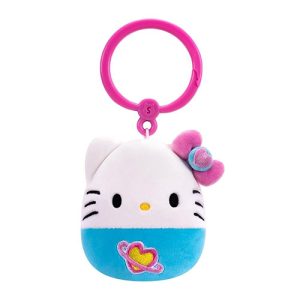 Jazwares Squishmallows - Clip-On Cartoon Animation: Sanrio - Hello Kitty & Friends - Hello Kitty (3.5 Inch) (SQSN01343)