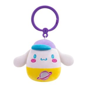 Jazwares Squishmallows - Clip-On Cartoon Animation: Sanrio - Hello Kitty & Friends - Cinnamoroll (3.5 Inch) (SQSN01343)