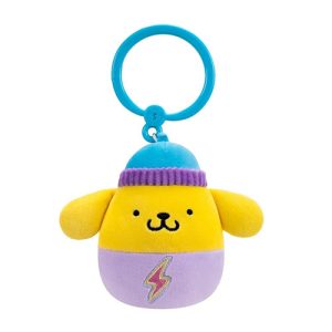 Jazwares Squishmallows - Clip-On Cartoon Animation: Sanrio - Hello Kitty & Friends - Pompompurin (3.5 Inch) (SQSN01343)