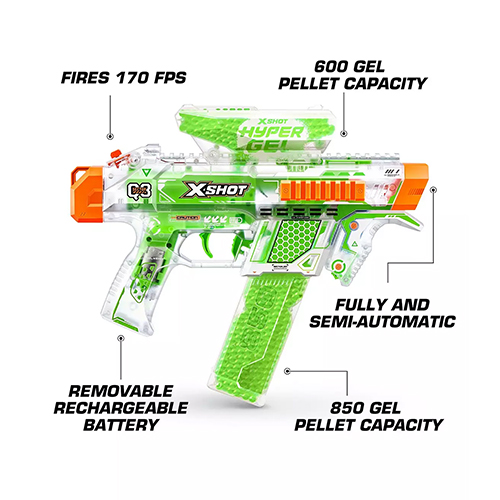 ZURU - X-Shot - Motorized Nightstrike Glow In The Dark Hyper Gel Medium Size (5000 Gel) - Image 3
