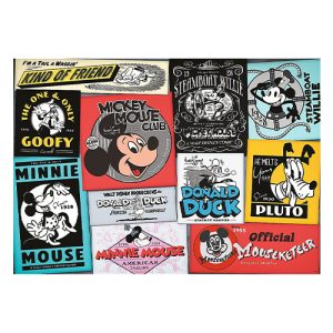 Trefl - Puzzle Cartoon Animation:Disney 100 Retro Posters (1000 PCS)