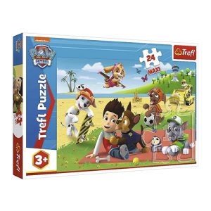 Trefl - Puzzle Cartoon Animation: Nickelodeon - Paw Patrol - Fun on the Blanket (24 Maxi PCS)