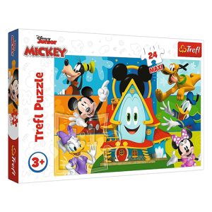 Trefl - Puzzle Cartoon Animation: Disney - Mickey Mouse & Friends - Mickey Mouse Funhouse (24 Maxi PCS)