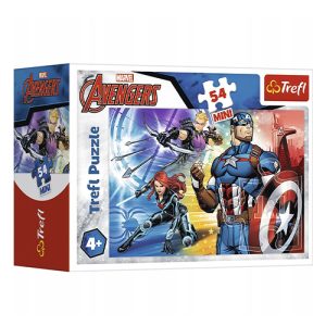 Trefl Puzzle - Super Heroes: Marvel - Avangers Mini Puzzle Stand - Captain America (40 PCS)