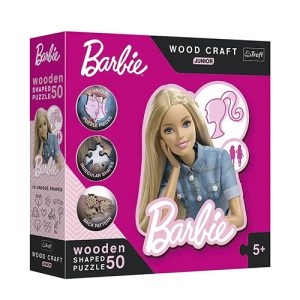 Trefl Puzzle - Mattle - Beautiful Barbie - Wood Craft Junior (50 PCS)