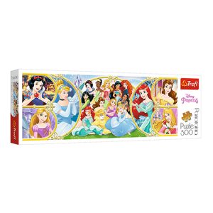 Trefl - Puzzle Cartoon Animation: Disney Princess -  Return to the World of Princesses Panorama (500 PCS)