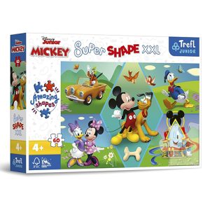 Trefl - Puzzle Cartoon Animation: Disney - Mickey Mouse & Friends - Super Shape - Its Always Fun with Mickey! (60 XXL PCS)