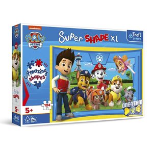 Trefl - Puzzle Cartoon Animation: Nickelodeon - Paw Patrol - Super Shape - Pups Friends (104 XL PCS)