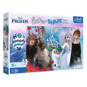 Trefl - Puzzle Cartoon Animation: Disney - Frozen 2 - Super Shape - The World of Anna & Elsa is Fun (104 XL PCS)