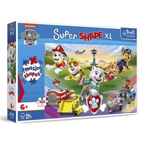 Trefl - Puzzle Cartoon Animation: Nickelodeon - Paw Patrol - Super Shape - Jumping Dogs (160 XL PCS)