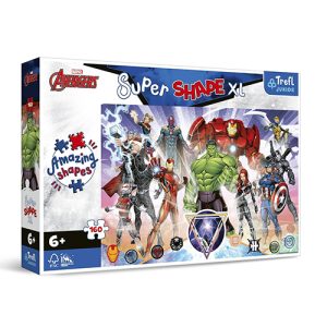 Trefl Puzzle - Super Heroes: Marvel - Super Shape - Courage of the Avengers (160 XL PCS)