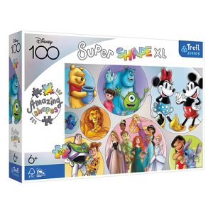 Trefl - Puzzle Cartoon Animation: Disney 100 - Super Shape - The Colorful World of Disney (160 XL PCS)