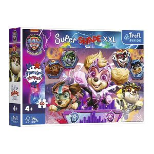 Trefl - Puzzle Cartoon Animation: Nickelodeon - Paw Patrol - Super Shape - Happy Doggies (60 XXL PCS)