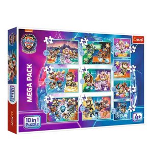Trefl - Puzzle Cartoon Animation: Nickelodeon - Paw Patrol - Dogs Happy Day 10In1 (329 PCS)