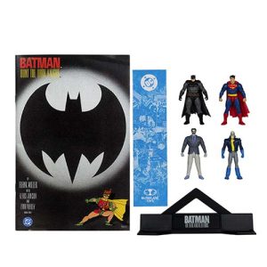 Mcfarlane Super Heroes: DC - Batman The Dark Knight Returns 4-Pack with Comic Book (3 Inch) (DC Multiverse Comic Books - Batman: Hunt the Dark Knight #3) (Gold Label Collection)