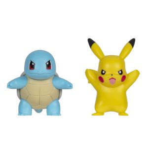 Jazwares - Battle Figure 2-Pack Games: Nintendo - Pokemon - Pikachu & Squirtle (0258)
