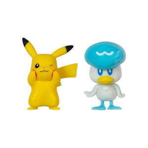 Jazwares - Battle Figure 2-Pack Games: Nintendo - Pokemon - Pikachu & Quaxly (Generation Ix) (PKW3355)