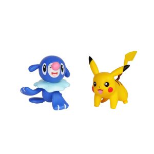Jazwares - Battle Figure 2-Pack Games: Nintendo - Pokemon - Pikachu & Popplino