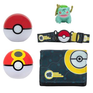 Jazwares - Clip N Go Bandolier Games: Nintendo - Pokemon - Bulbasaur (Poke Ball - Luxury Ball - Belt - Bag)